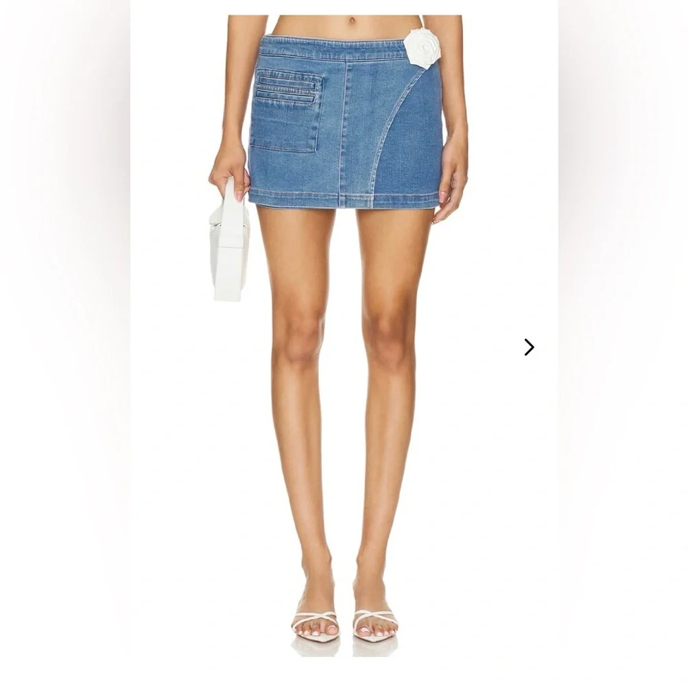 NWOT | Lovers + Friends | Blue Denim Women's Skirt & Top Set
